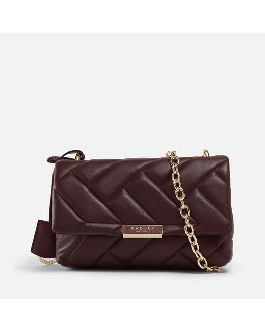 Radley Xl Mill Bay Quilted Leather Cross Body Bag in Red (Brown) Save