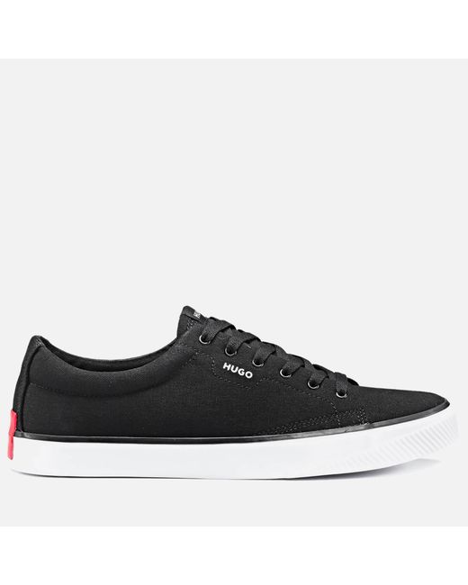 HUGO Black Dyer Canvas Low Top Trainers for men