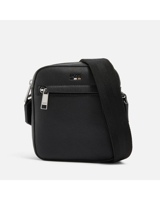 BOSS by HUGO BOSS Ray Faux Leather Crossbody Bag in Black for Men