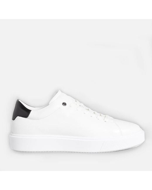 leather chunky trainers