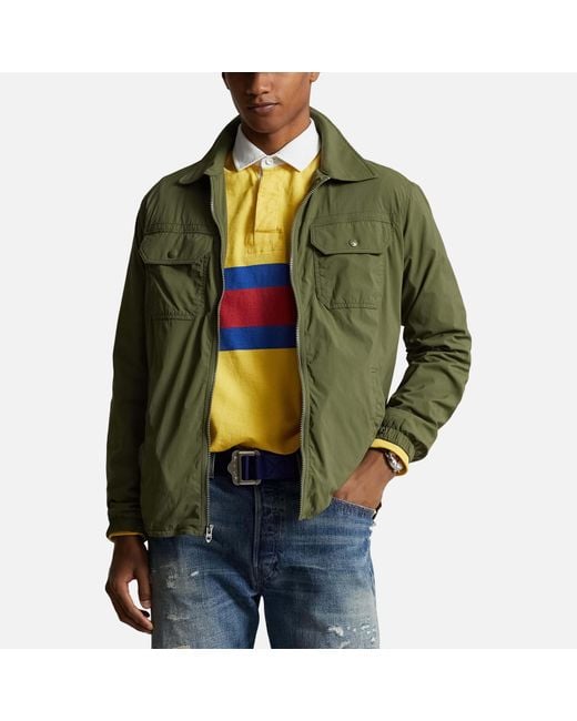 Polo Ralph Lauren Green Chase Lined Recycled Nylon Shirt Jacket for men