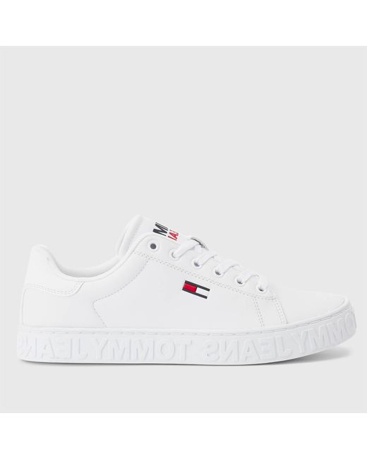 Tommy Hilfiger White Cool Leather Low Top Leather Trainers