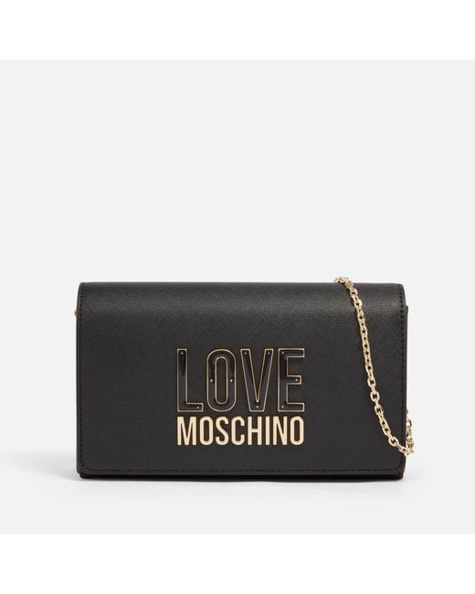 Love Moschino Black Borsa Smart Daily Faux Leather Bag