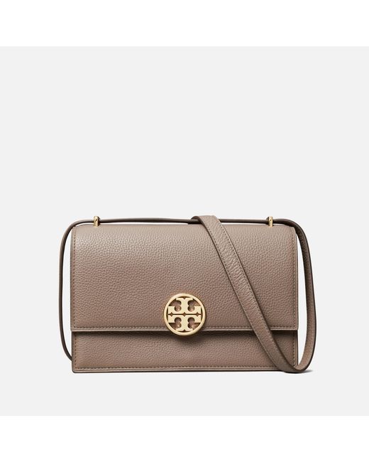 Tory Burch Green Miller Pebble-grain Leather Shoulder Bag