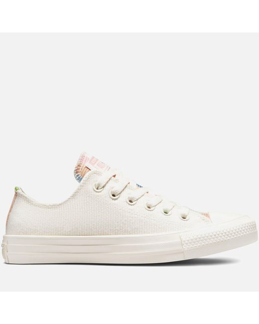 Converse White Chuck Taylor All Star Crafted Stripes Ox Trainers