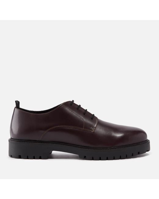 Walk London Sean Leather Derby Shoes in Brown für Herren