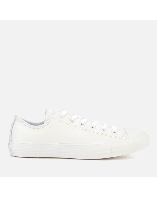 converse white all star ox leather trainers