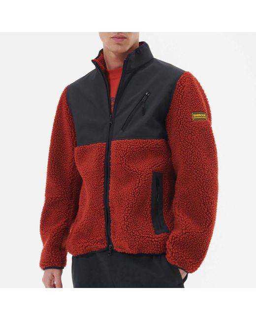 Barbour Red Tech Shell And Fleece Jacket for men