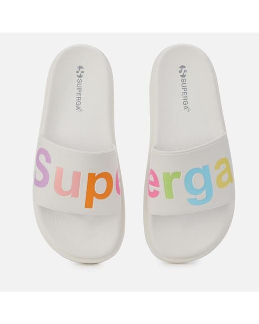 Superga 1919 Puw Slide Sandals in White | Lyst Canada