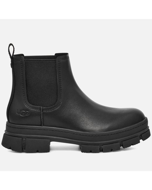Ugg Black Ashton Chelsea Leather Boots