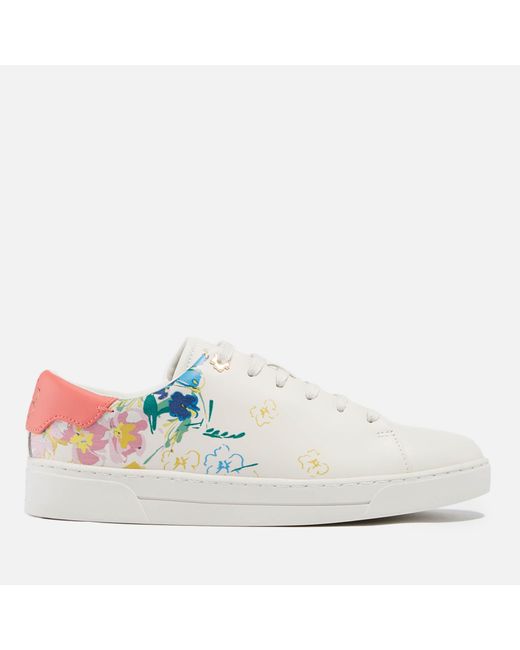 Ted Baker White Taymiy Leather Cupsole Trainers