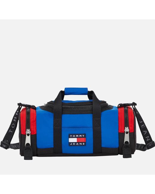 Tommy Hilfiger Blue Heritage Mix Micro Nylon Duffle Bag for men