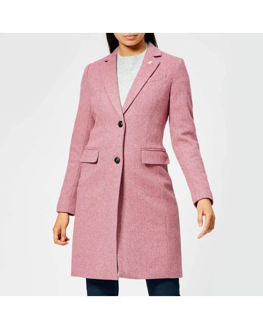 Joules herringbone coat hotsell