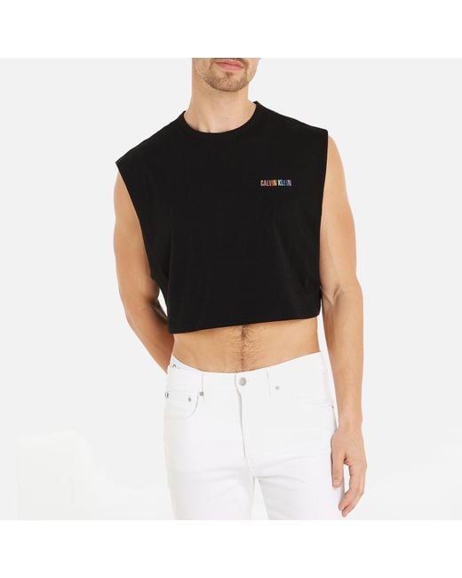 Calvin Klein Black Pride Lounge Organic Cotton-jersey Tank Top for men
