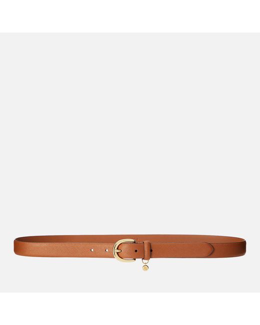 Lauren by Ralph Lauren Brown Charm Classic Medium Leather Belt