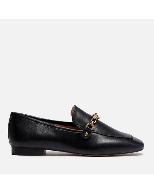 Guess Marta Embellished Leather Loafers in Black | Lyst