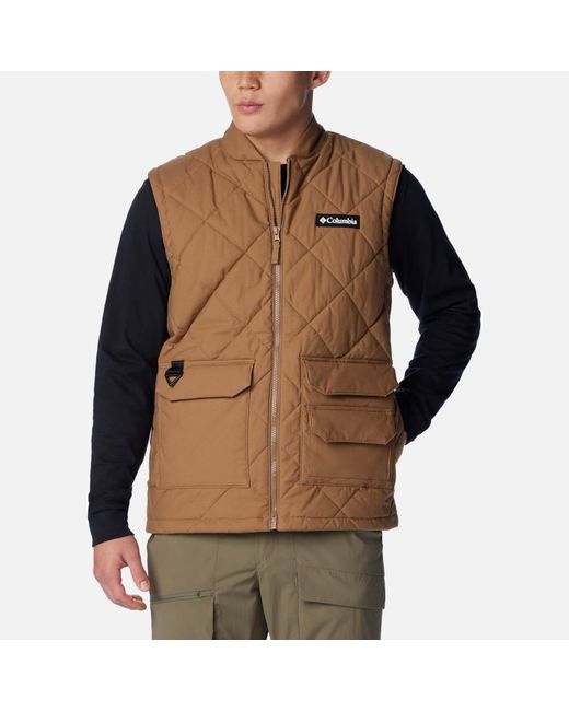 Columbia Brown Rad Padded Cotton-blend Gilet for men