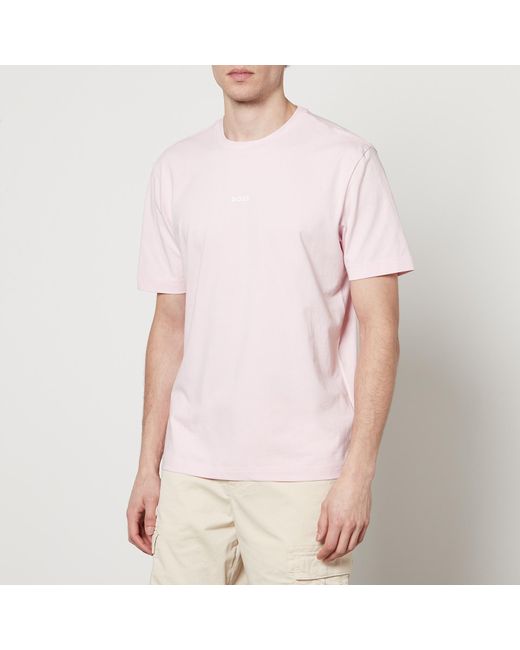 Boss Pink Tchup Stretch Cotton-jersey T-shirt for men