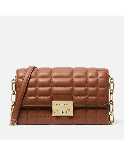 MICHAEL Michael Kors Brown Tribeca Small Leather Convertible Bag