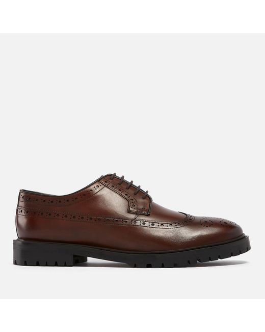 Walk London Brown James Leather Brogues for men