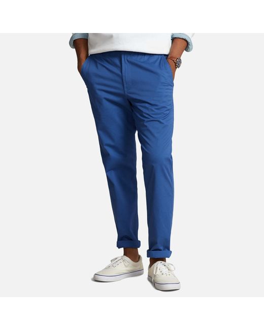 Polo Ralph Lauren Blue Elasticated Prepster Cotton-Blend Trousers for men