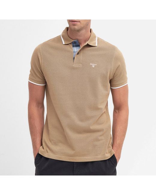 Barbour Natural Barbour Heritag Easington Cotton Polo Shirt for men