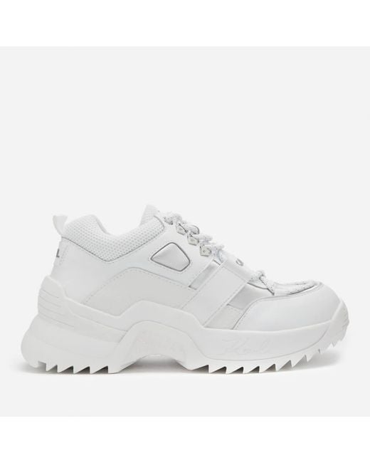 Karl Lagerfeld Leather Quest Hiker Chunky Runner Style Trainers in ...