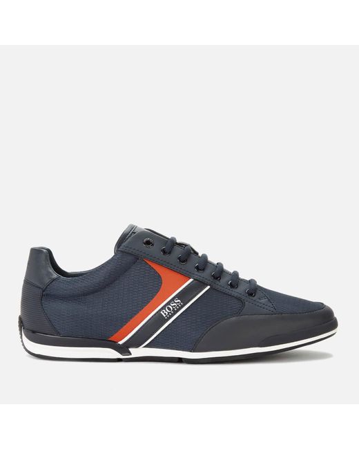 BOSS Blue Saturn Low Profile Trainers for men