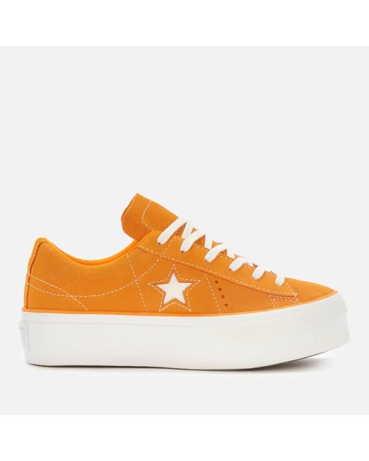 Converse Orange One Star Platform Low-top Sneakers