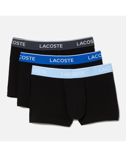 Lacoste Black 3 Pack Cotton-blend Boxer Trunks for men