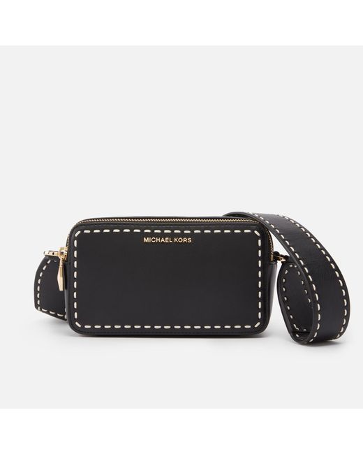 MICHAEL Michael Kors Black Jet Set Leather Camera Bag