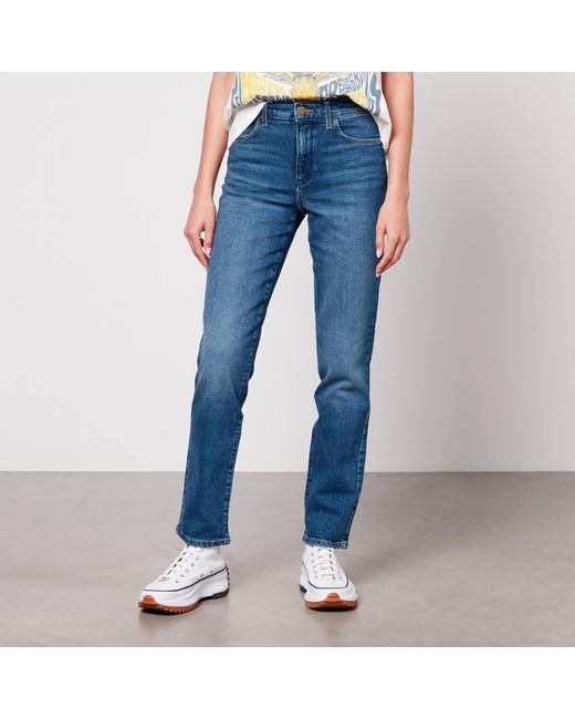 Wrangler Blue Denim Straight Jeans