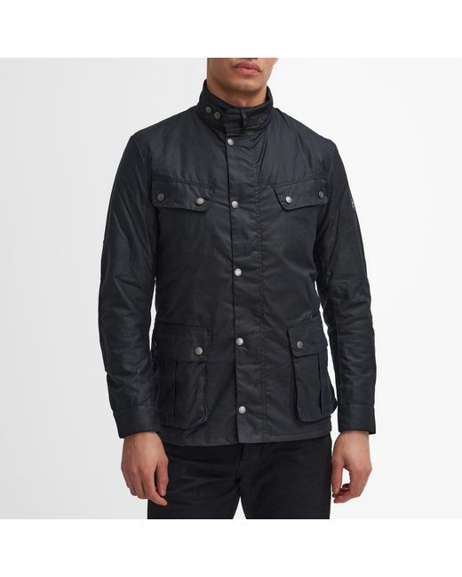 Barbour Black Tourer Duke Waxed Cotton Jacket for men