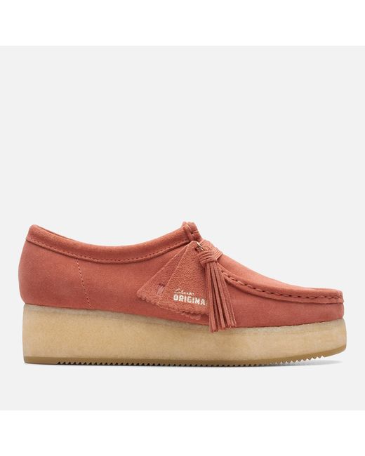 Clarks Red Wallacraft Bee Suede Shoes