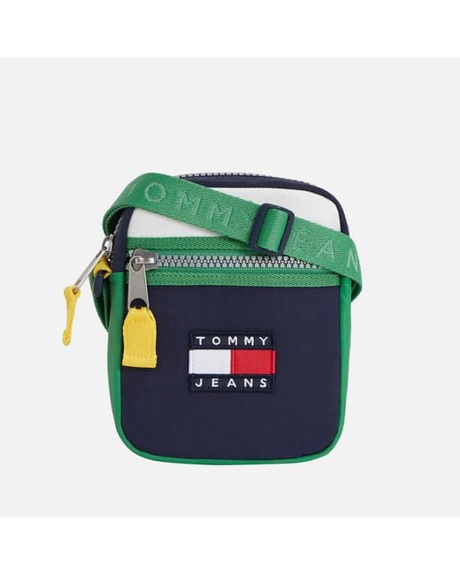 Tommy Hilfiger Green Heritage Recycled Nylon Messenger Bag for men