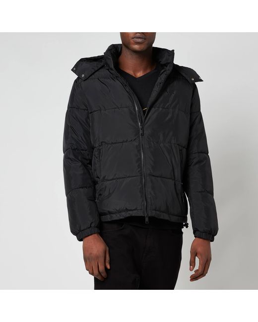Armani Exchange Synthetic Recycled Nylon Puffer Coat in Black for Men ...