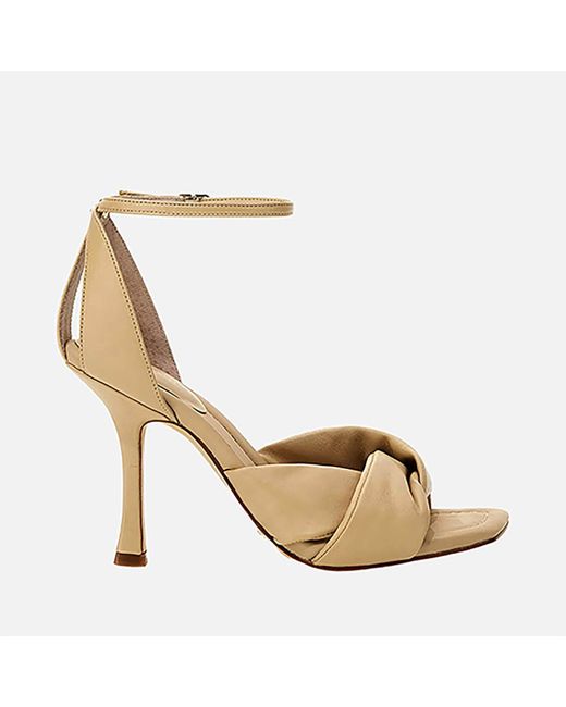 Guess Natural Hyson Leather Heeled Sandals