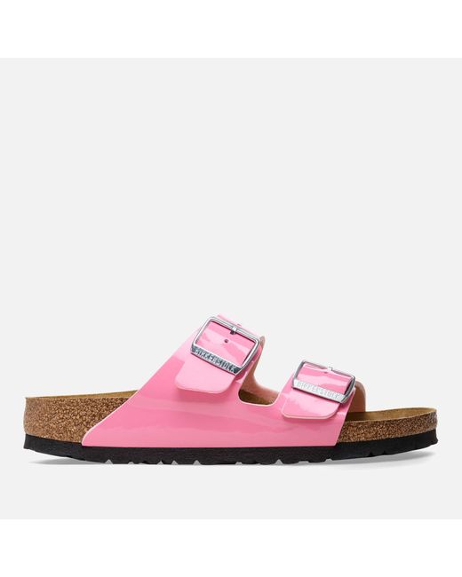 Birkenstock Pink Arizona Patent-leather Slim-fit Sandals