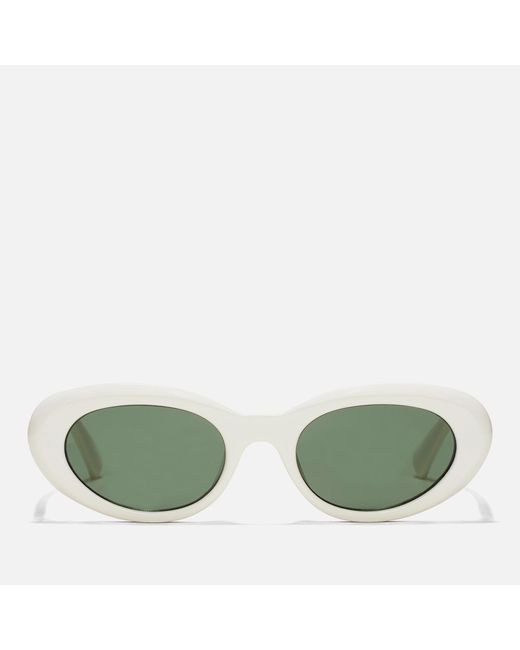 Samsøe & Samsøe Green Sapippa Acetate Oval-frame Sunglasses