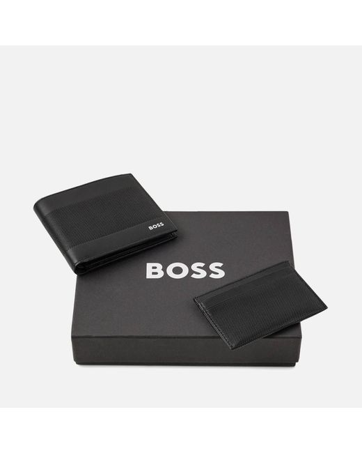 BOSS by HUGO BOSS Gbbm Leather Cardholder And Wallet Gift Set in Black for  Men | Lyst