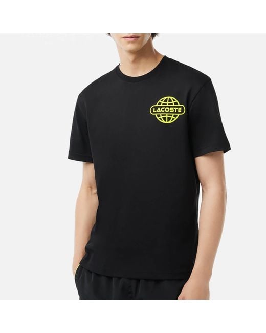 Lacoste Black Cotton-blend T-shirt for men