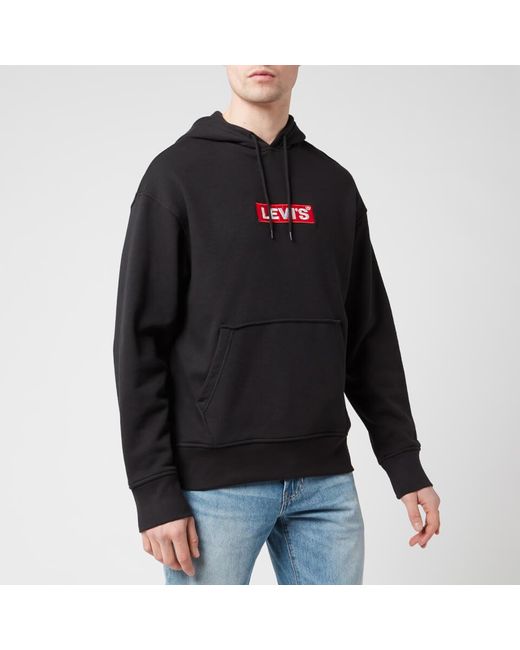 Levi's Black Relaxed Graphic Hoodie for men
