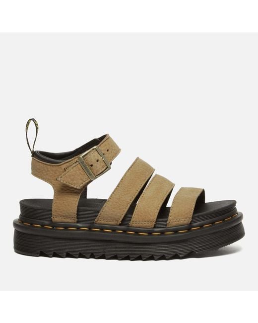Dr. Martens Brown Blaire Suede Strappy Sandals