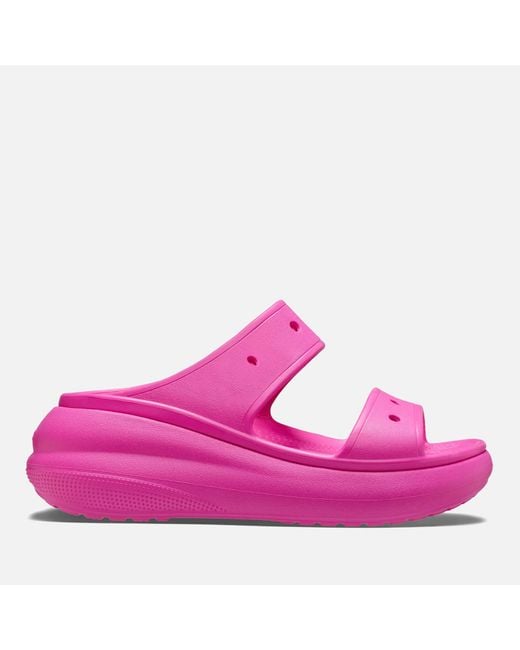 CROCSTM Pink Classic Crush Sandals In