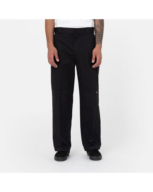 Dickies Double Knee Twill Cargo Trousers in Black for Men Lyst