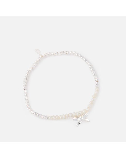 Joma Jewellery White I Couldn't Say I Do Without You Pearl Bridal Silver-plated Bracelet