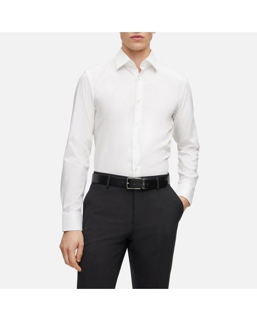 Boss White H-hank-kent-c1-214 Cotton-blend Shirt for men