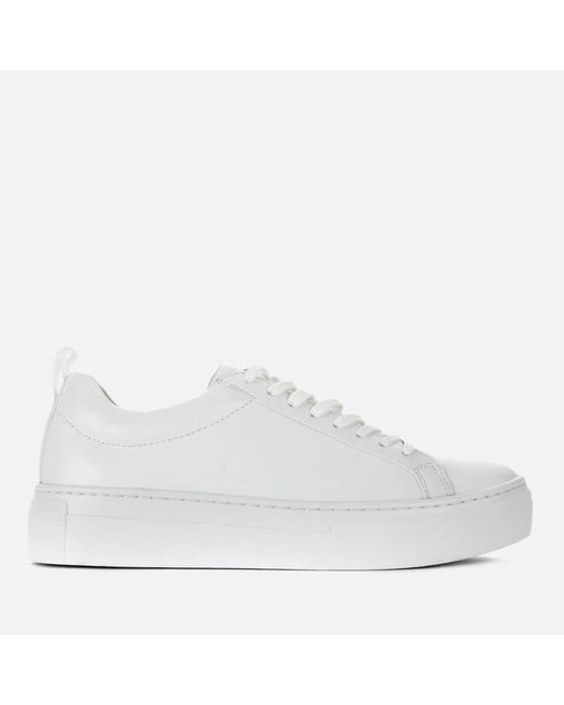 womens white platform trainers