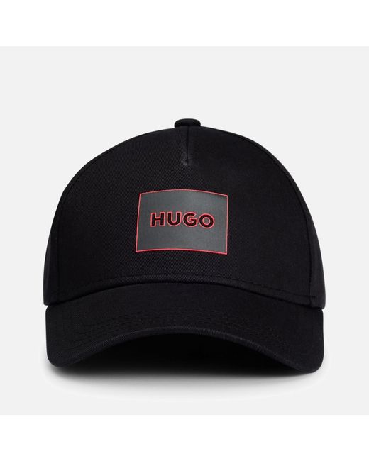 HUGO Black Jude-pl Cotton-twill Cap for men
