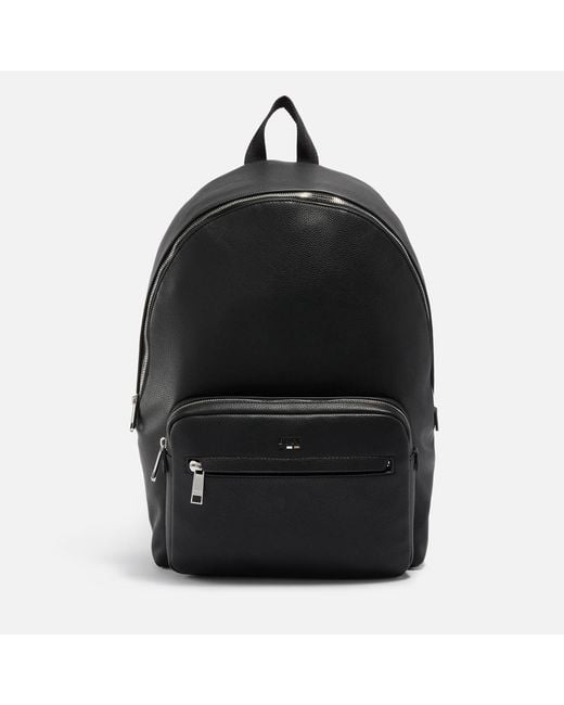 Boss Black Ray Faux Leather Backpack for men